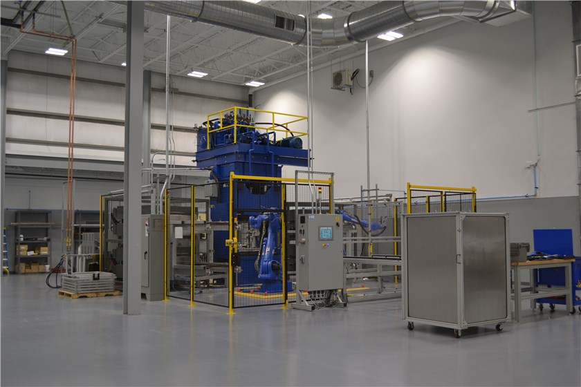 TxV Aero Composites automated, high-rate forming cell converts tailored layups to finished part geometries © TxV Aero Composites
